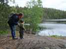 Sabine und Nils am Ketunlenkki im Repoveden Kansallispuisto (24. Mai)