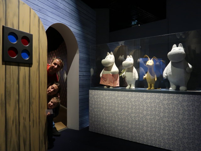 Ich, Sabine und Nils im Muumimuseo in Tampere (28. Mai)