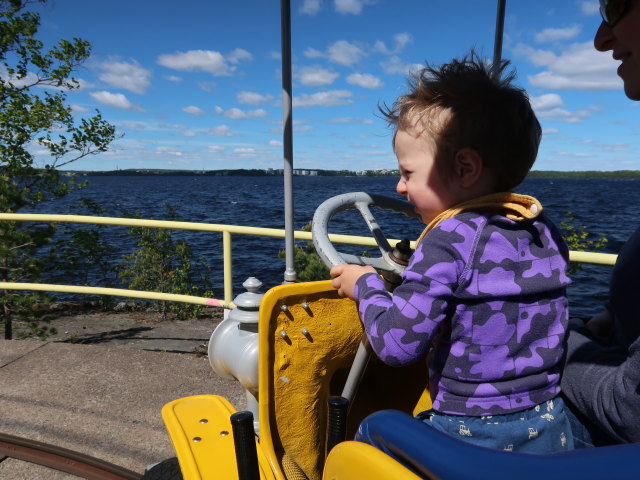 Nils und Sabine im Postiseikkailu in S&auml;rk&auml;nniemi in Tampere (29. Mai)
