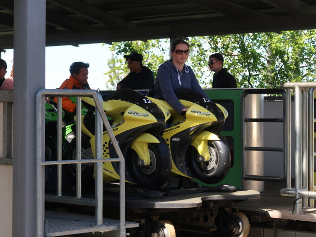 Sabine im Motogee in S&auml;rk&auml;nniemi in Tampere (29. Mai)