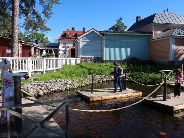 Sabine und Nils auf der Koiram&auml;en El&auml;inpuisto in S&auml;rk&auml;nniemi in Tampere (29. Mai)