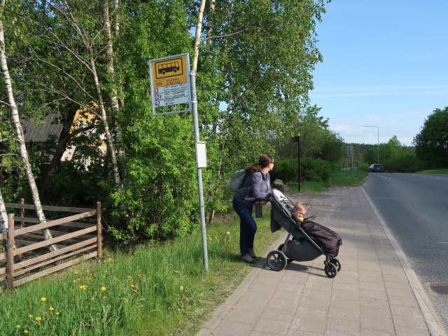 Sabine und Nils in der Bussipys&auml;kki Kyl&auml;m&auml;ki Bybacken in Turku (31. Mai)