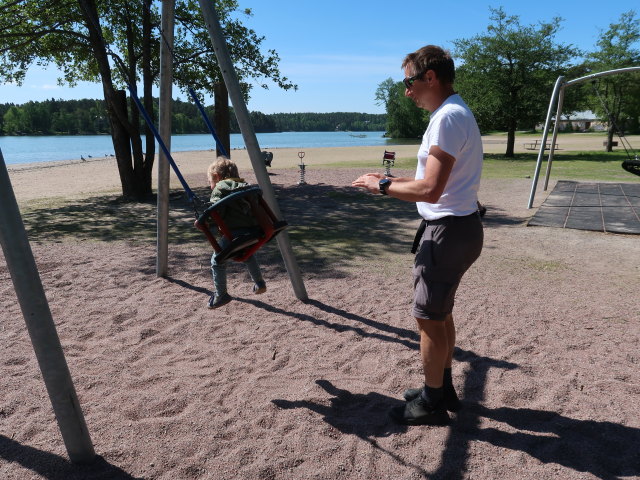 Nils und ich am Kansanpuiston Ranta in Turku (1. Juni)