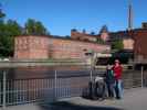 Nils, Sabine und ich im Koskipuisto in Tampere (29. Mai)