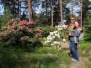 Nils, ich und Sabine im Rhododendronpuisto in Raisio (1. Juni)