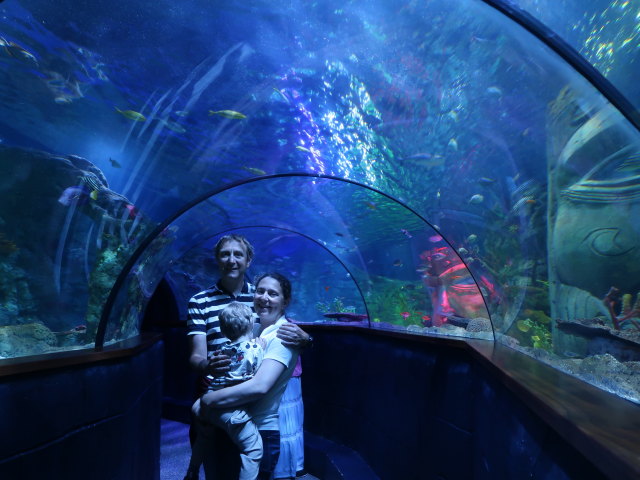 Ich, Nils und Sabine in Sea Life Helsinki (6. Juni)