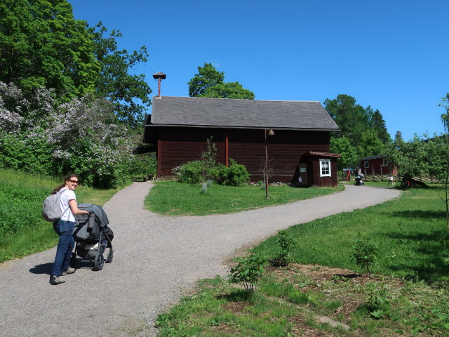 Sabine beim Talomuseo Glims in Espoo (7. Juni)