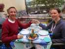 Ich und Sabine im Ravintola Savotta in Helsinki (4. Juni)