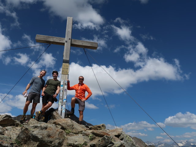 Christoph, Alexander und ich am Wilden Mannle, 3.023 m (26. Juni)