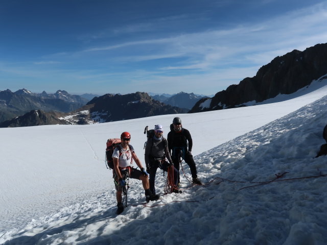 Ich, Christoph und Alexander am Taschachferner (27. Juni)
