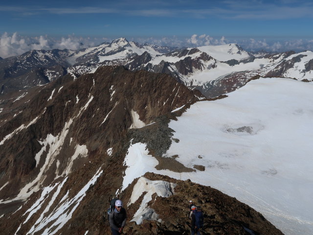 Christoph zwischen Taschachferner und Wildspitze (27. Juni)