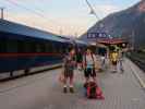 Christoph und Alexander im Bahnhof &Ouml;tztal, 692 m (26. Juni)