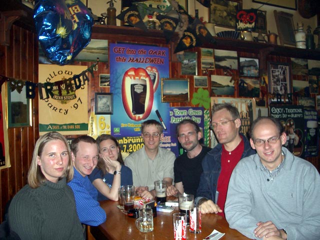 Logistikforum im Paddy's: Katrin, Christoph, Michaela, ich, Martin, Erich und Gerald