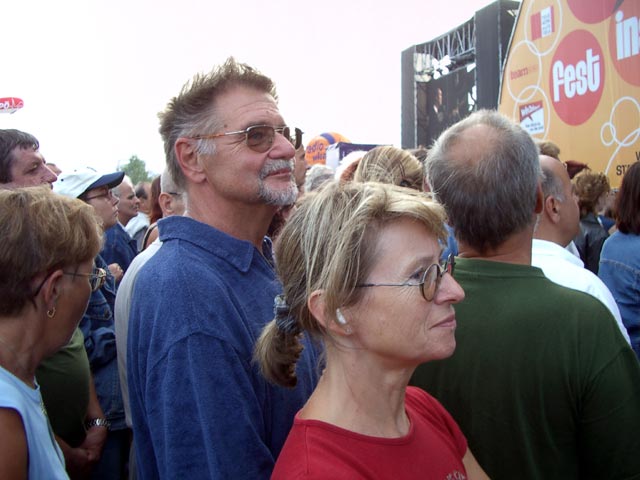 Papa und Mama auf der Wien Energie-Festinsel (19. Juni)