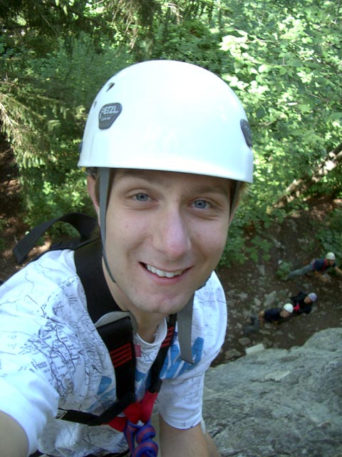 Ich im Klettergarten Kreithof (6. Juli)