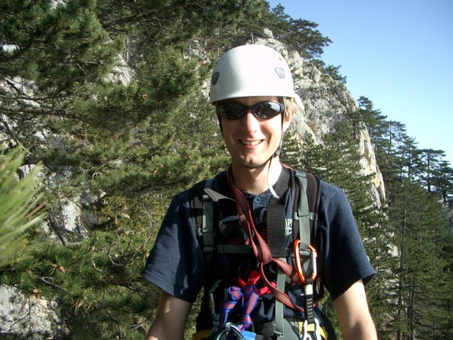 Grafenbergsteig: Ich in der 5. Seillänge