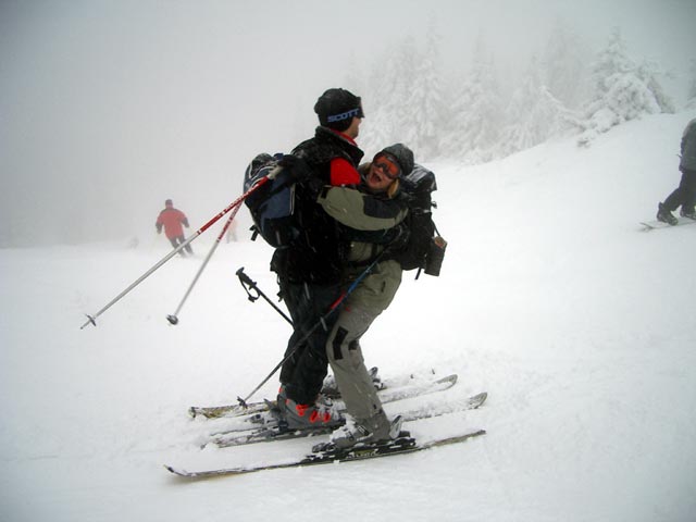 Michael und Petra auf der Stuhleck Abfahrt (31. Dez.)