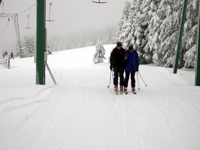 Michael und Andreas am Weißenelfschlaglift (1. Jän.)