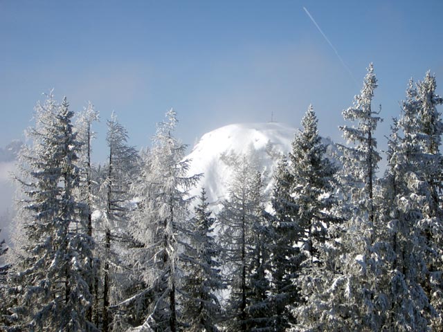 Sonntagskogel von der Bergstation der Sonntagskogelbahn I (3. Jän.)