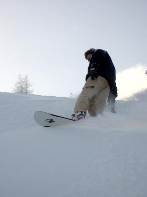 Markus auf der Abfahrt zur Großunterberg Alm (6. Jän.)