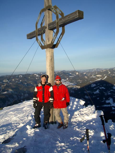 Ich und Christoph auf der Gemeindealpe, 1.626 m