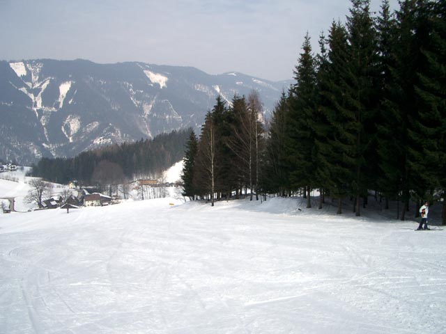Daniela auf der Sattel Piste
