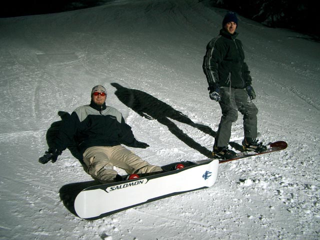 Markus und Ferenc auf der Kogelabfahrt