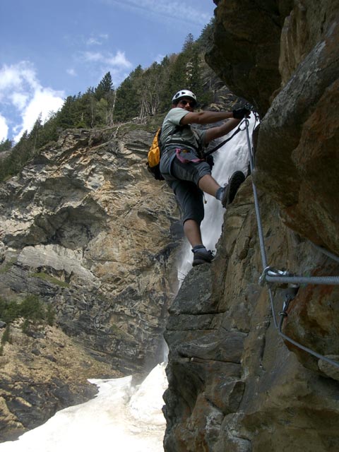 Axel am Klettersteig Fallbach