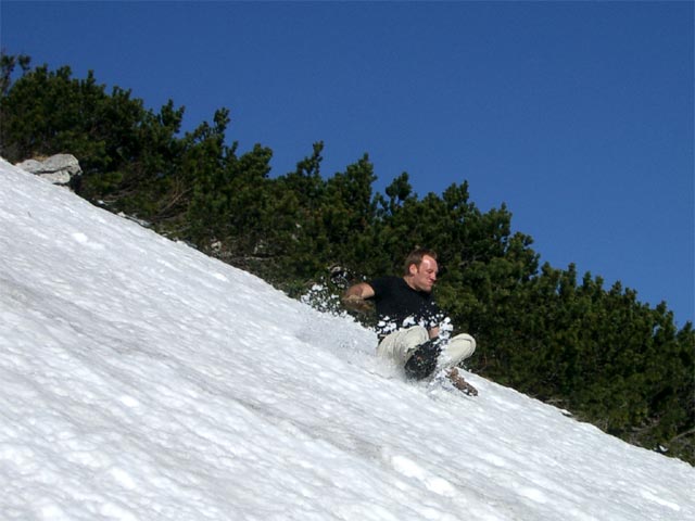 Erich neben dem Weg 820 beim Jägerköpfl (30. Mai)