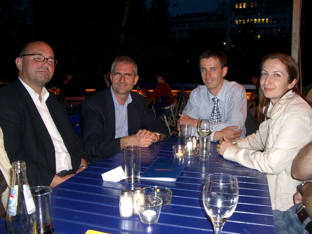 Hans-Christian, Fritz, Roland und Agata in der Summer Stage