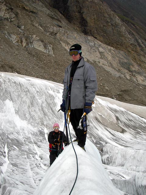 Edith und ? auf der Pasterze (14. Juli)