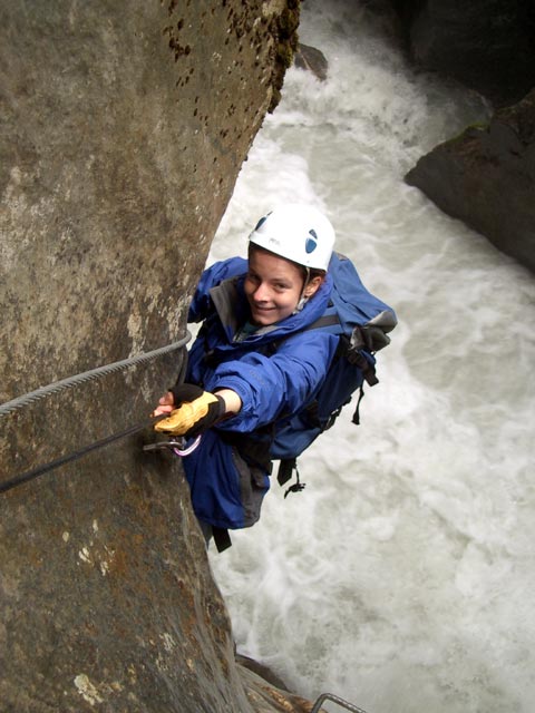 Höllenrachen: Daniela in der Querung (7. Aug.)