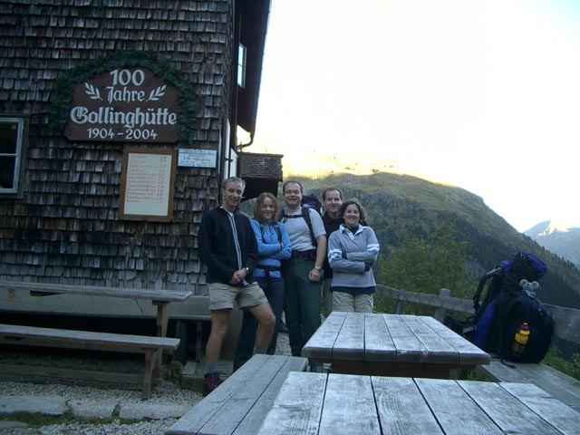 Ich, Irene, Hans-Peter, Alexander und Daniela bei der Gollinghütte, 1.641 m (18. Sep.)