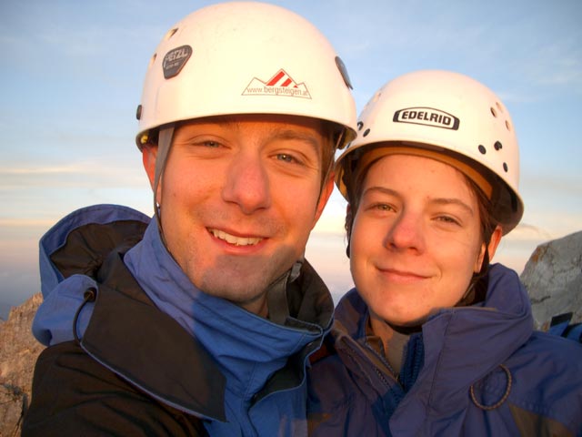 Ich und Daniela auf der Ellmauer Halt, 2.344 m (25. Okt)