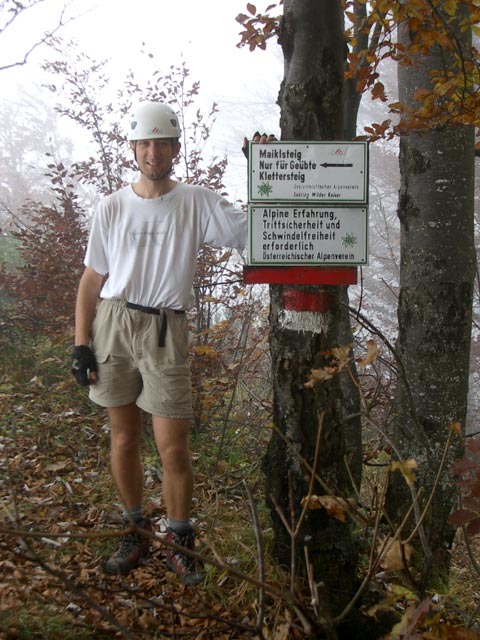 Maiklsteig: Ich beim Ausstieg (26. Okt)