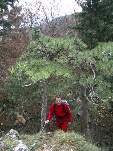 Klettersteig 'E 60': Andreas am Ende des ersten Teils