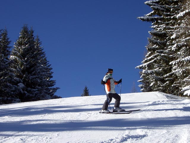 Daniela auf der Abfahrt des Gaiberglifts II