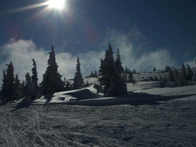 Abfahrt des Schilifts