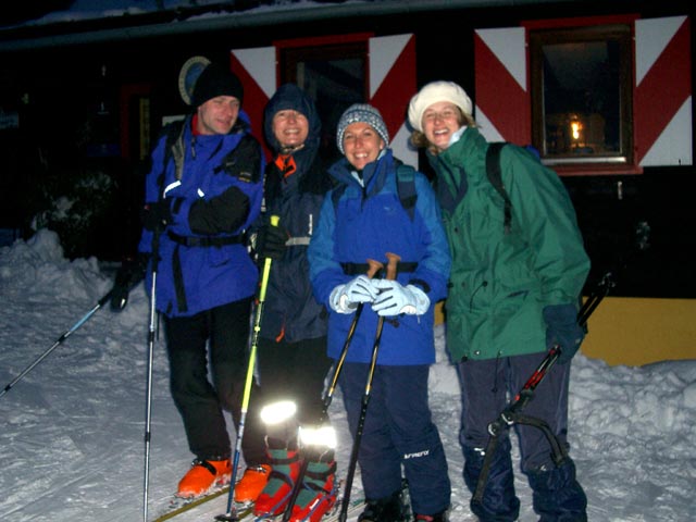 Andreas, ?, ? und ? bei der Lilienfelder Hütte, 956 m