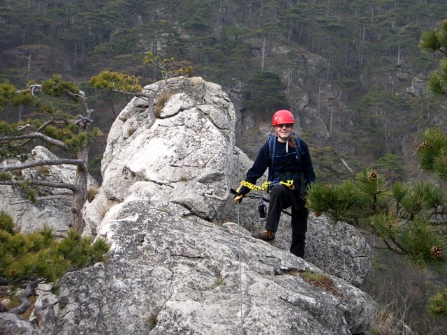 Mödlinger Klettersteig: Daniela am Grat