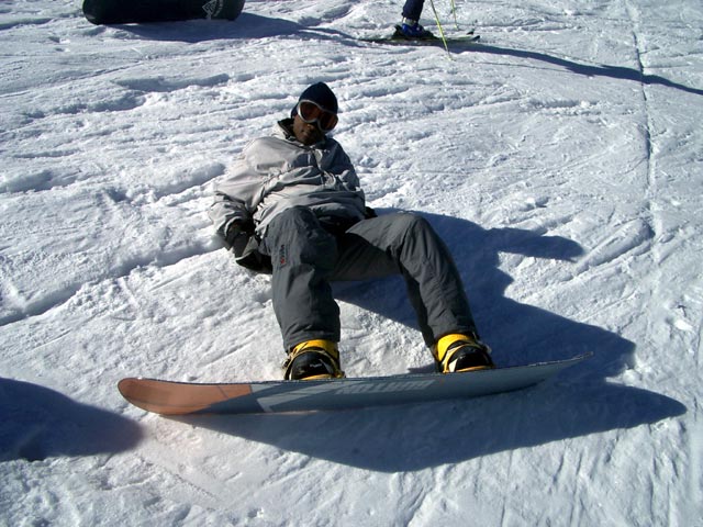 Farayi neben der Scheiterkogelabfahrt