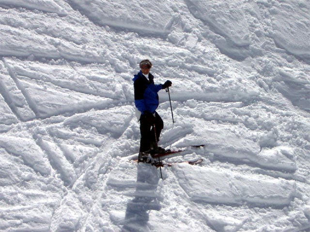 Ich neben der Skiroute 39 (13. Apr.)