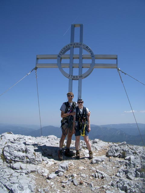 Ich und Daniela auf der Preiner Wand, 1.783 m