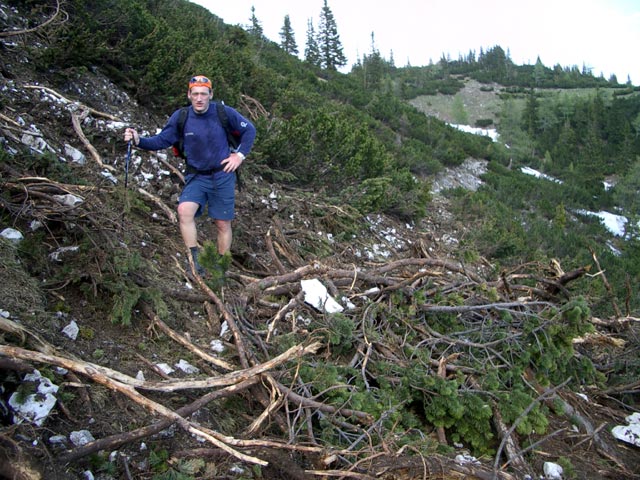 Erich auf Weg 805 zwischen Kulm Alm und Hörndl Alm (28. Mai)