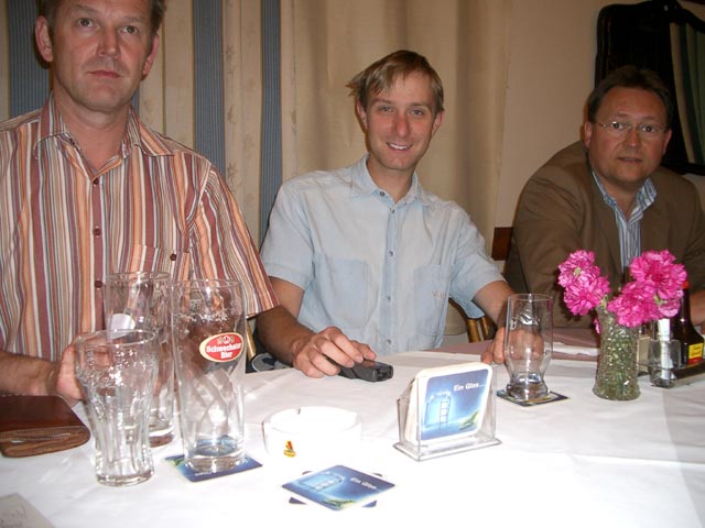 Erich, ich und Christian im Strandgasthaus Birner
