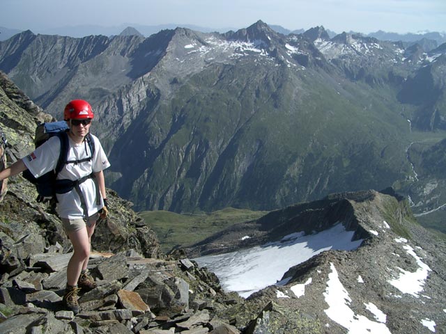 Daniela auf Weg 502 zwischen Schönbichler Horn und Garberkar (29. Juli)