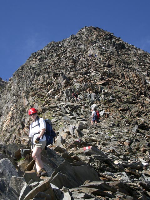 Daniela auf Weg 502 zwischen Schönbichler Horn und Garberkar (29. Juli)