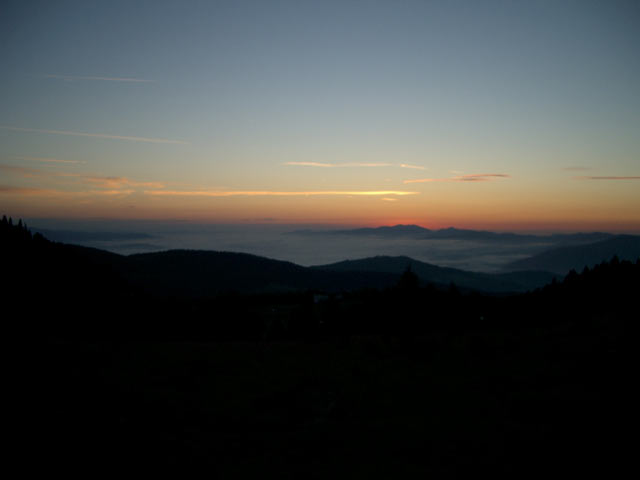 Morgenrot beim Großen Winterleitensee (13. Aug.)