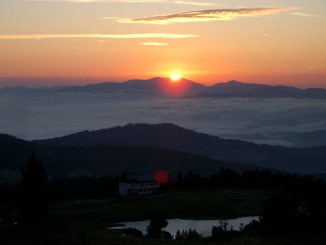 Sonnenaufgang beim Großen Winterleitensee (13. Aug.)
