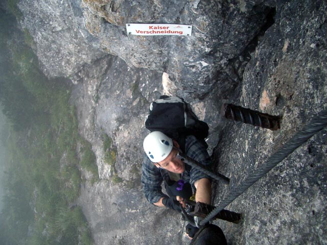 Intersport-Klettersteig: Erich in der Kaiser-Verschneidung (20. Aug.)